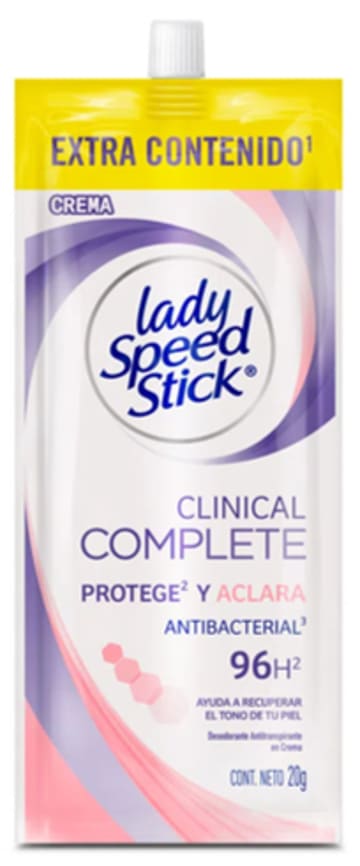 DESODORANTE LADY STICK CREMA CLINICAL COMPLETE 20 GRS x 10 S