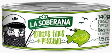 LOMITOS FINOS DE PESCADO SOBERANA EN ACEITE 140 GRS x 48
