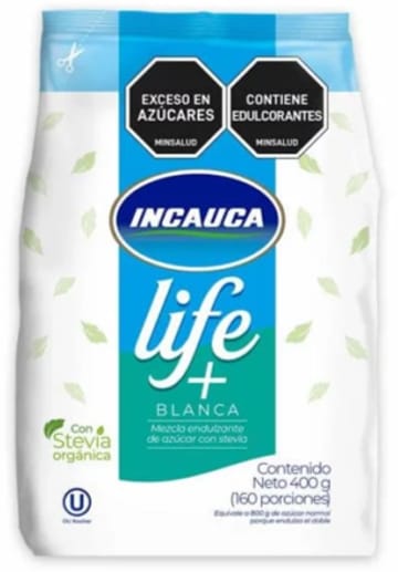 AZUCAR INCAUCA LIFE+ BLANCA CON STEVIA 400 GRS