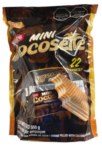 GALLETA COCOSETTE MINI WAFFER 22 UND (550 GRS) x 12