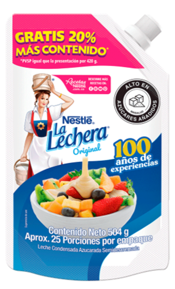 LECHE COND. LA LECHERA DOYPACK PAG 420 GRS LLV 504 GRS