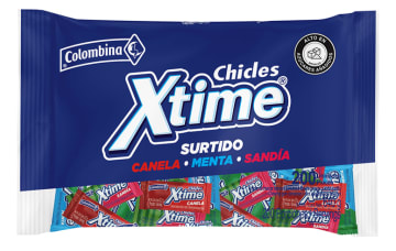 CHICLE XTIME SURTIDO BOLSA 200 UNDS