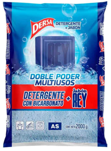 DETERG. DERSA AS BICARBONATO + JABON REY 2000 GRS