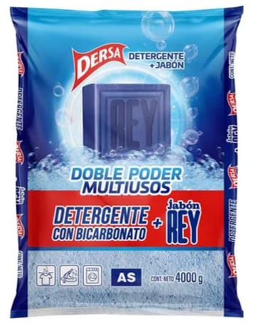DETERG. DERSA AS BICARBONATO + JABON REY 4000 GRS