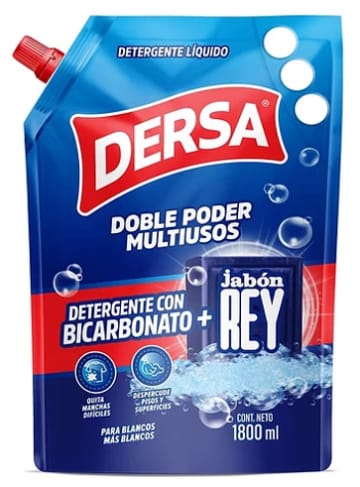 DETERGENTE LIQUIDO DERSA + JABON REY DOYPACK 1800 ML