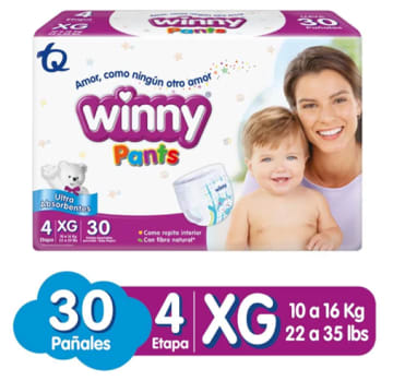 PAÑAL WINNY PANTS MORADO E4 30 UNDS x 8