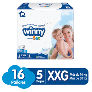 PAÑAL WINNY ULTRATRIM SEC AZUL E5 16 UNDS