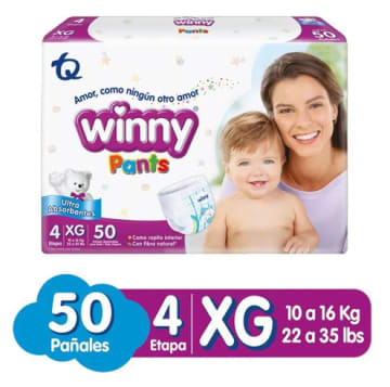 PAÑAL WINNY PANTS MORADO E4 50 UNDS x 4