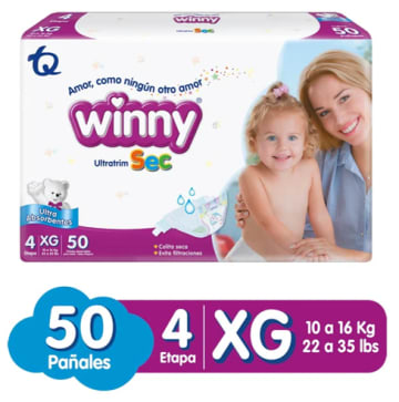 PAÑAL WINNY ULTRATRIM SEC MORADO E4 50 UNDS