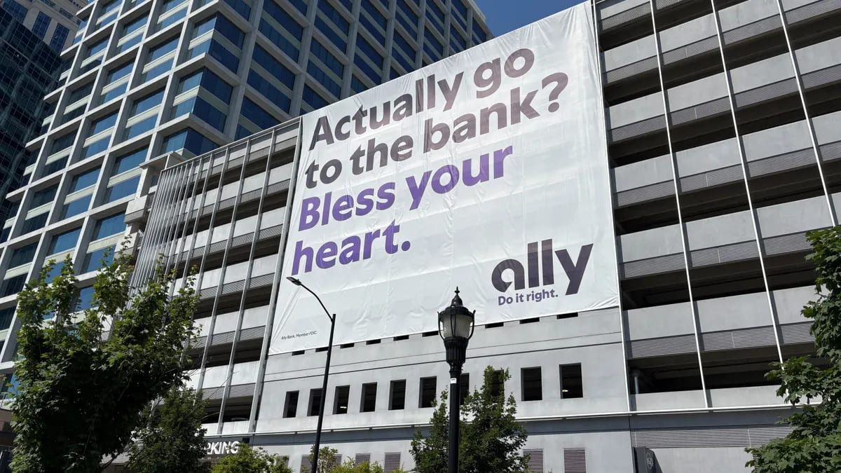 Billboard de Ally para su campaña Life Today dirigida a consumidores digitales
