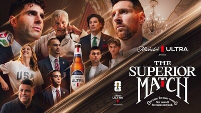 Lionel Messi y Christian Pulisic en la campaña The Superior Match de Michelob ULTRA para el Mundial 2026