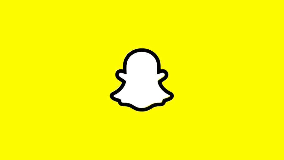 Logo de Snapchat sobre fondo amarillo