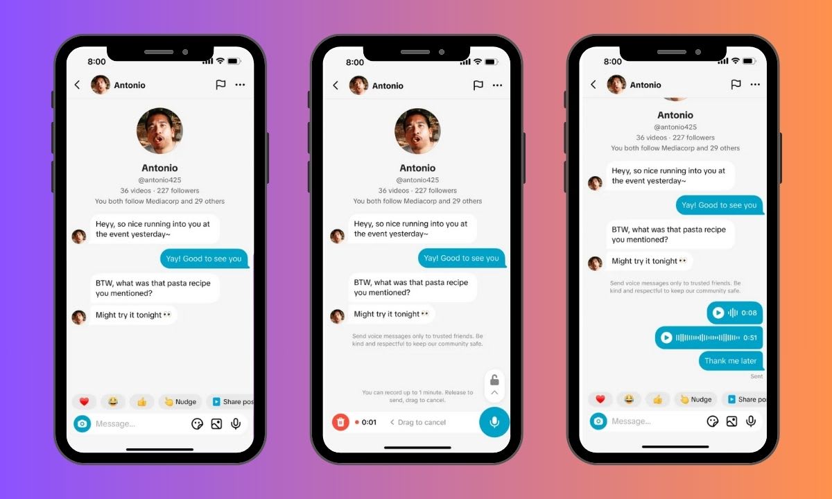 TikTok Mejora DMs con Notas de Voz, Fotos y Videos: Novedades Clave