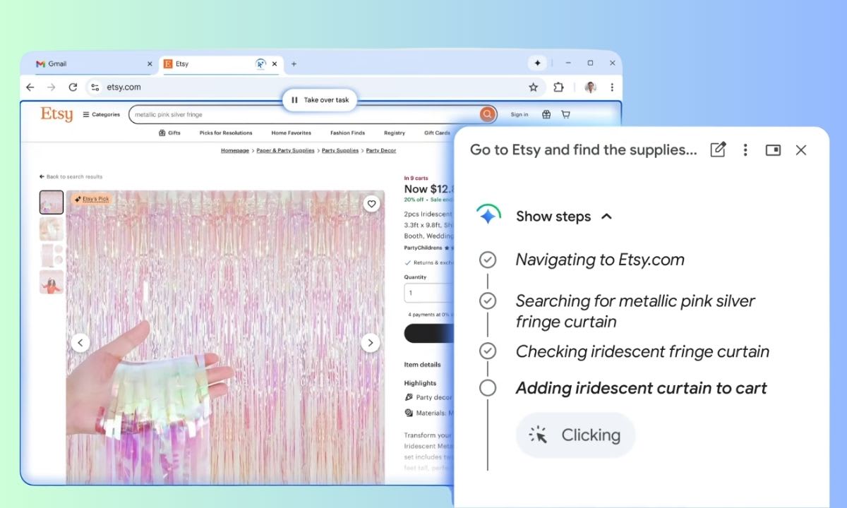 Google presenta barra lateral de Gemini en Chrome con Nano Banana