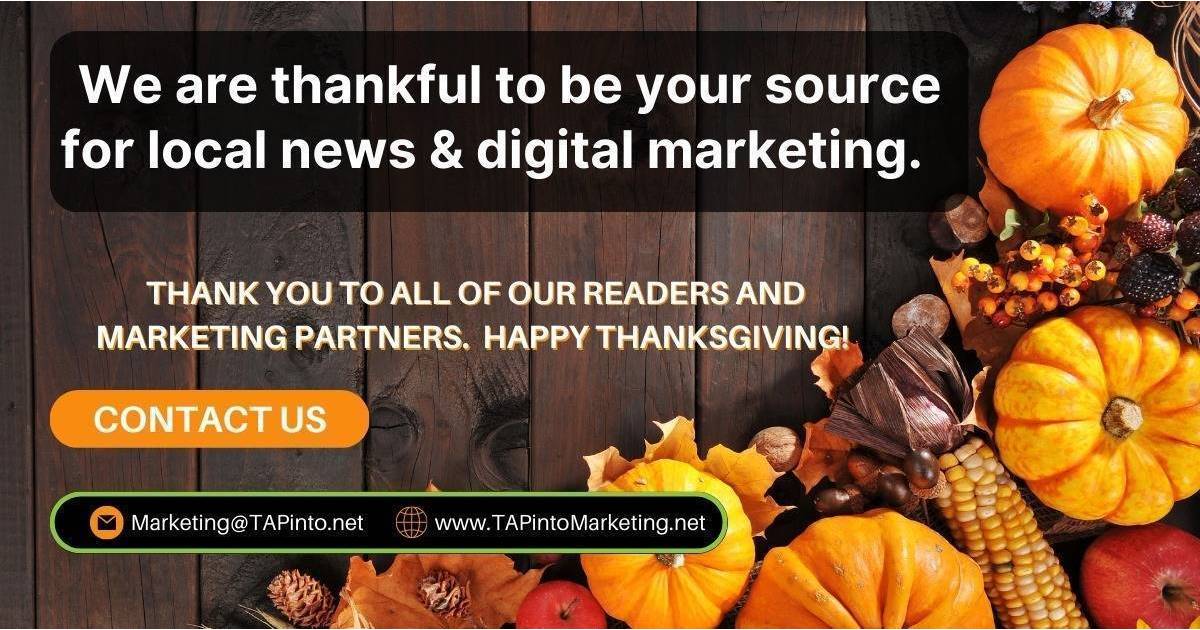 ¡Feliz Día de Acción de Gracias a todos nuestros lectores locales y socios de marketing!