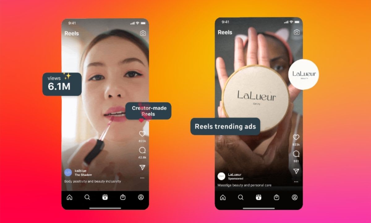 Meta lanza anuncios de tendencias en Reels y Threads