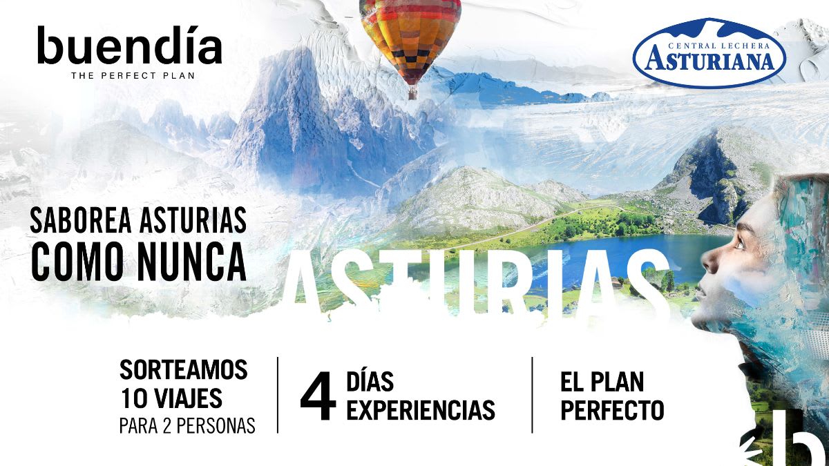 Buendía y Central Lechera Asturiana lanzan experiencia “Asturias a través de sus 4 elementos” con sorteo de viaje de autor.