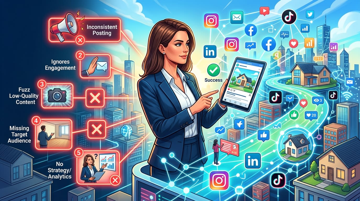 5 Errores en Redes que Agentes Deben Evitar