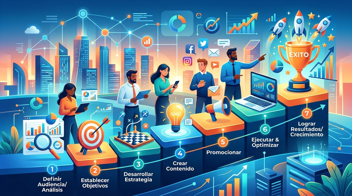 Plan de 7 Pasos para un Marketing Digital Exitoso: Guía Práctica