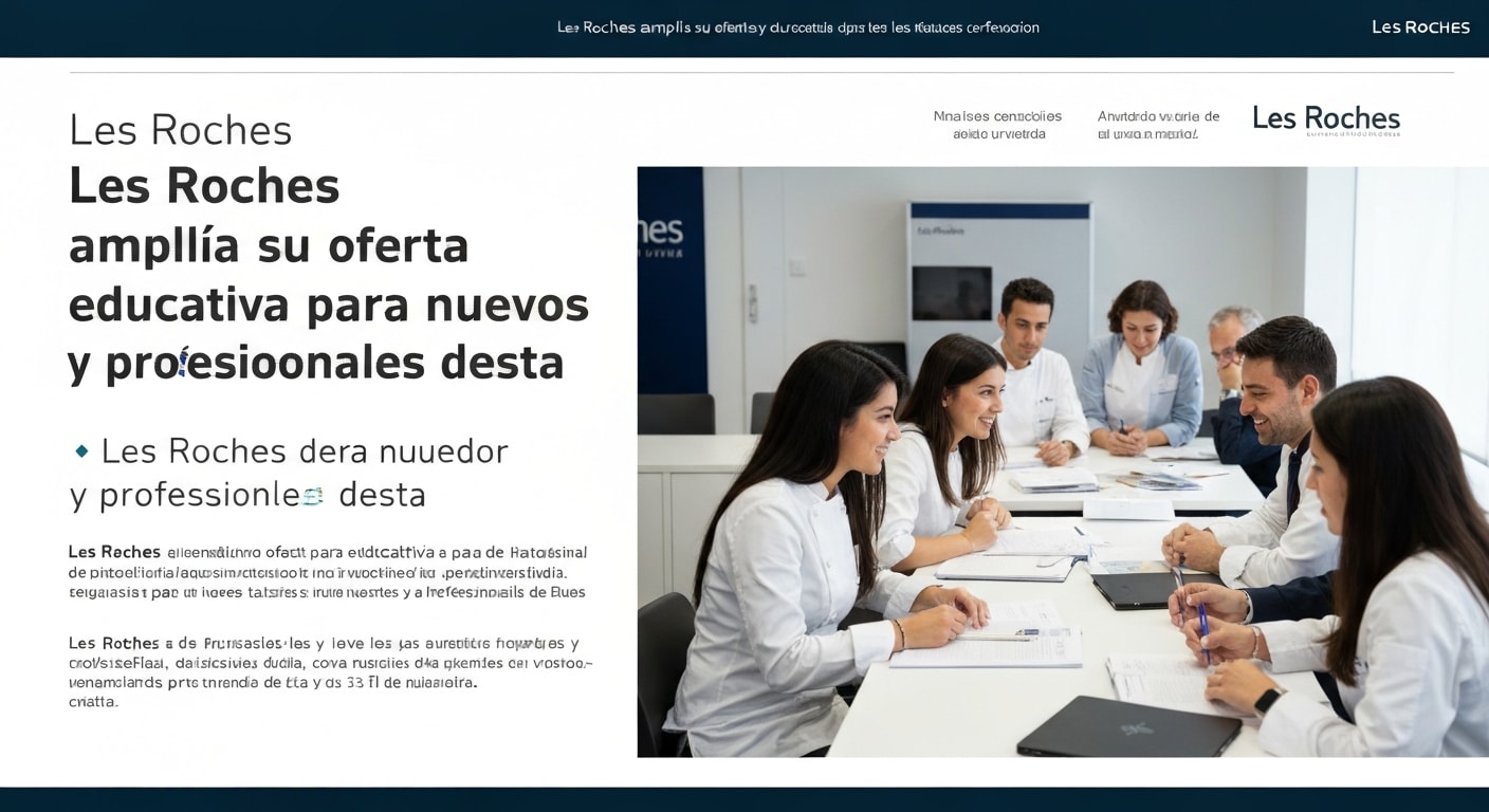 Les Roches amplía su oferta educativa para nuevos talentos y profesionales destacados | Comunicado de prensa en Hosteltur