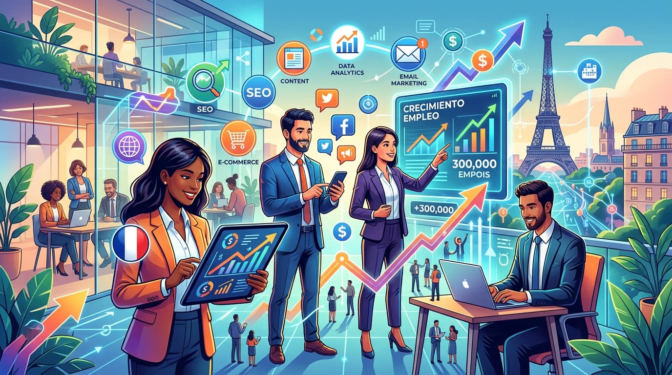El marketing digital genera 300,000 empleos en Francia