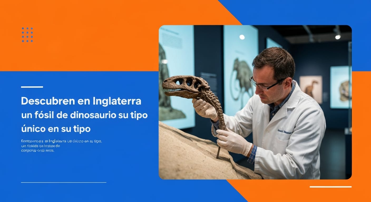 Descubren en Inglaterra un fósil de dinosaurio único en su tipo
