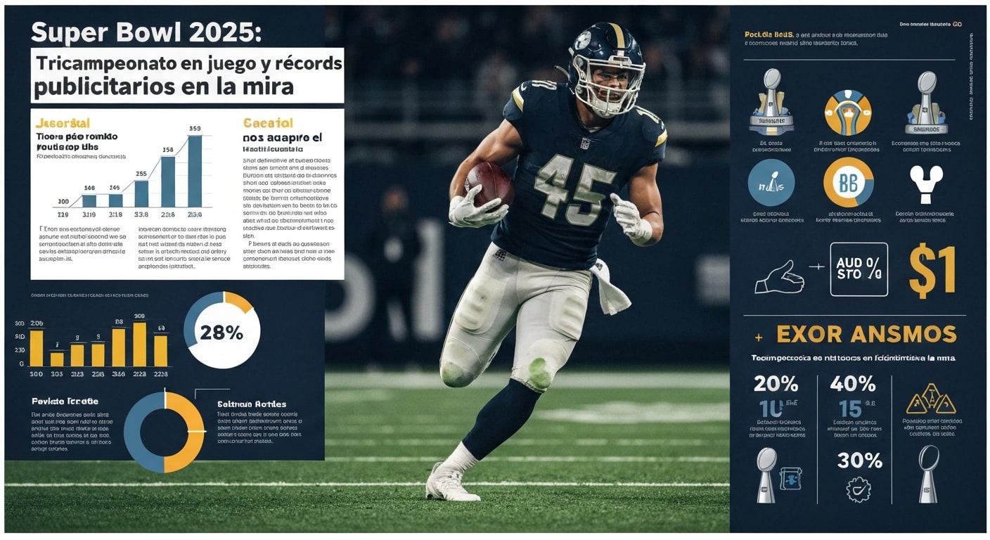 Super Bowl 2025: Tricampeonato en juego y récords publicitarios en la mira