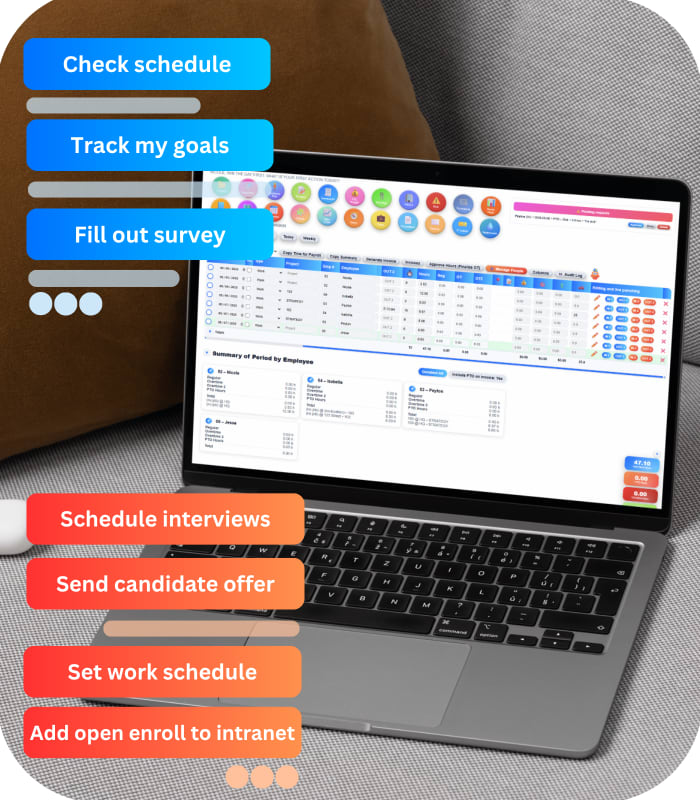 Updoot People tools: time clock and onboarding