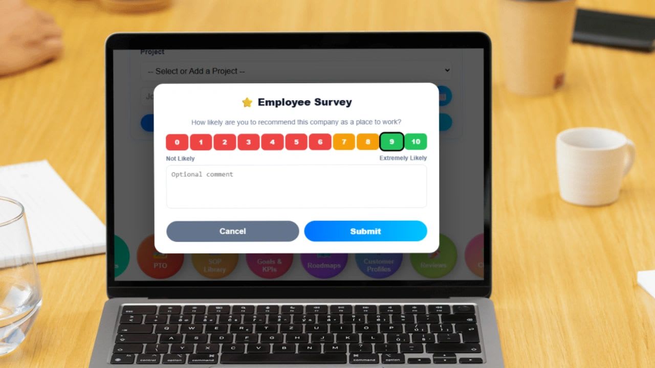 Employee survey questions template