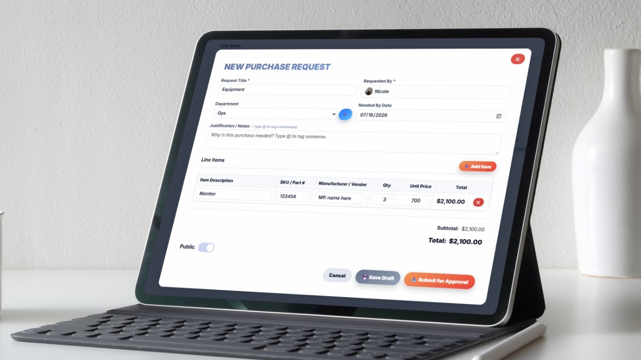 Purchasing and Approval Workflows