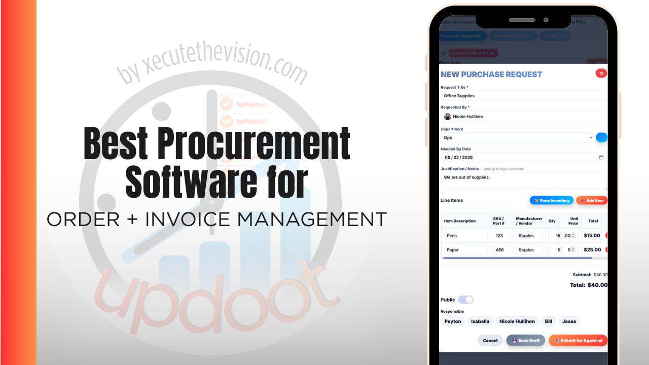 Best procurement software for order and invoice management