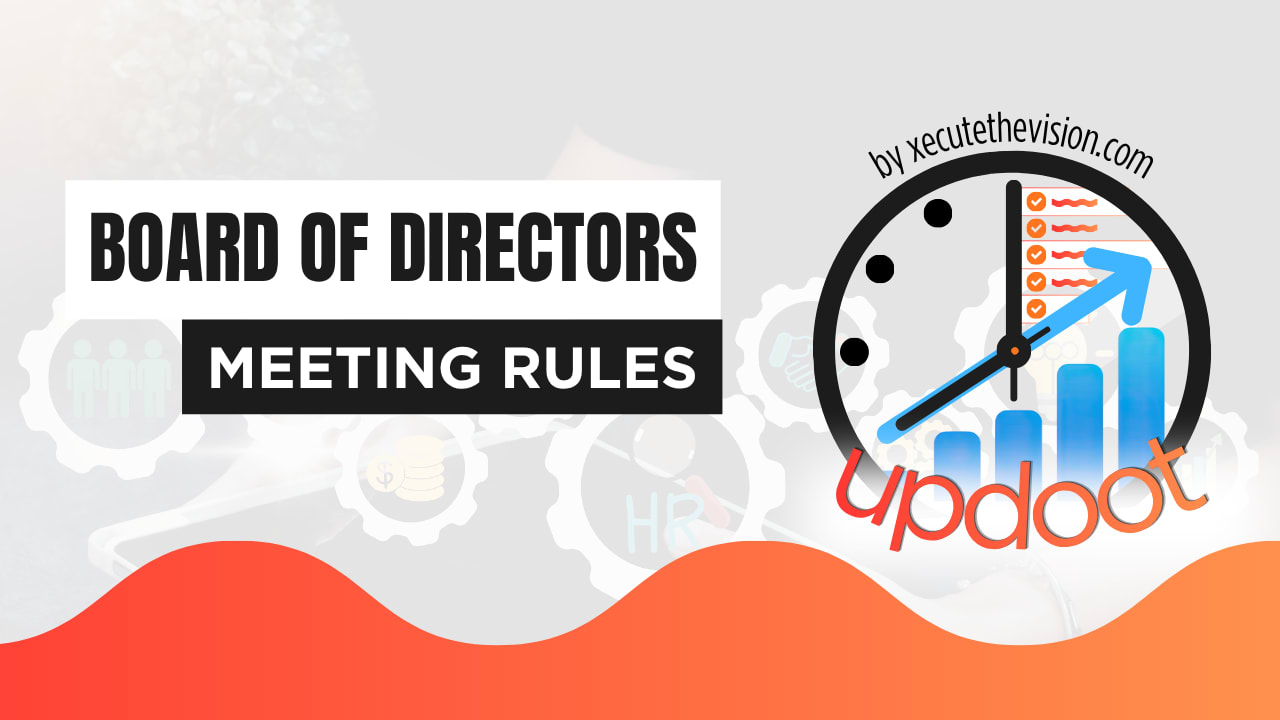 Board of directors meeting rules: quorum, motions, voting and minutes