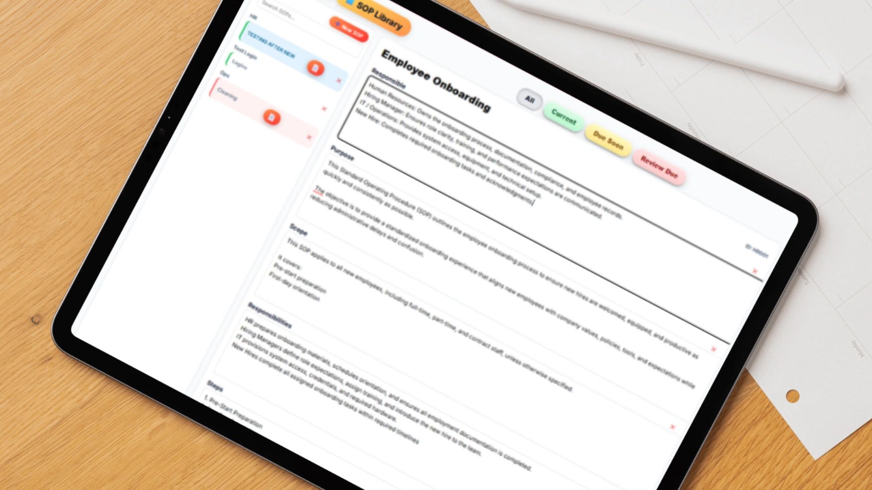 How to create an HR policy template included