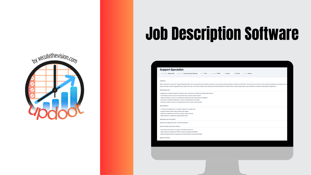 Job description software dashboard