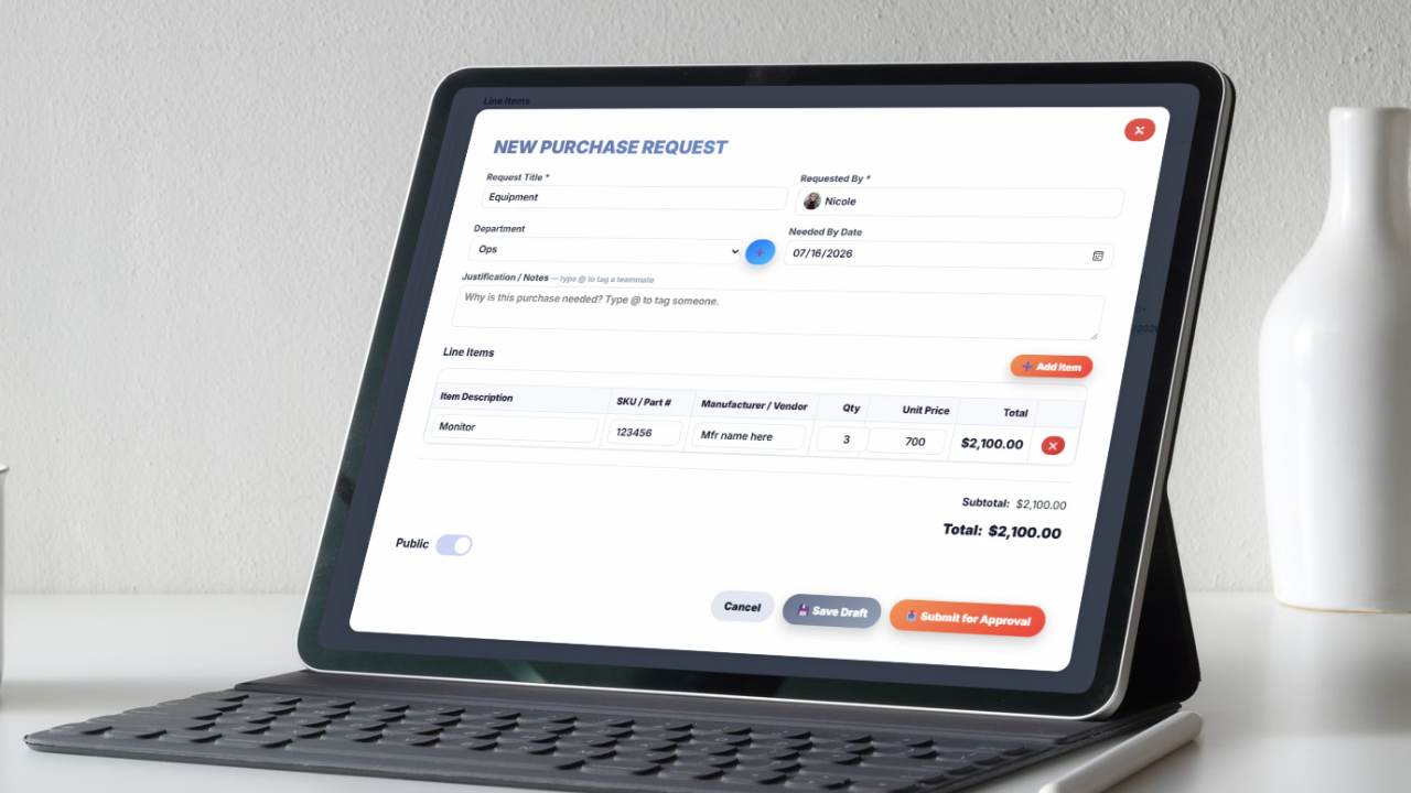 Purchasing and Approval Workflows