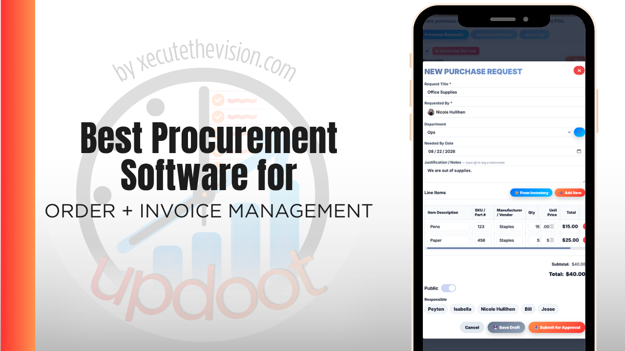 Best procurement software for order and invoice management