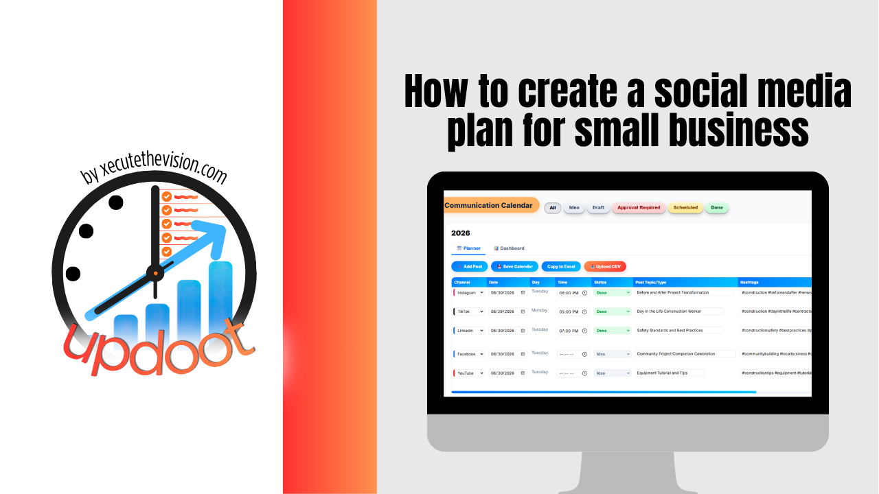 How to create a social media content plan for small business