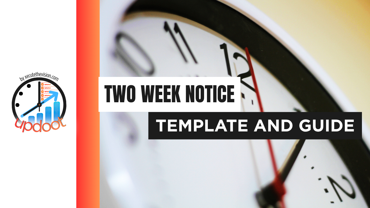 The best template for a two week notice letter