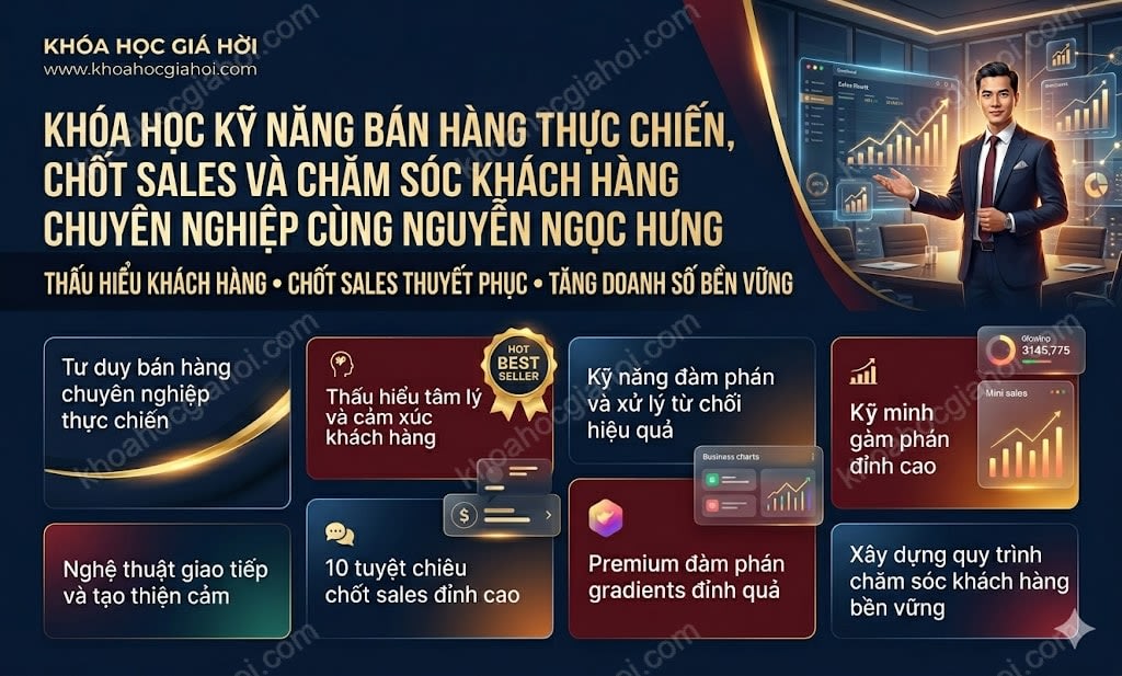 Khóa Học Kỹ Năng Bán Hàng Đỉnh Cao Cùng Nguyễn Ngọc Hưng