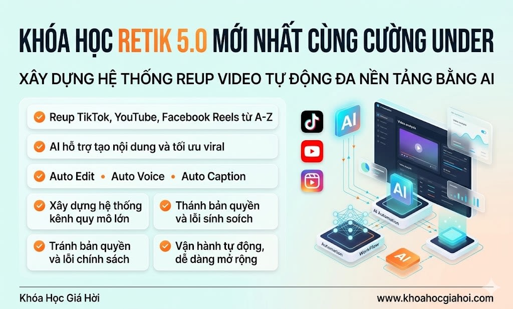Khóa Học RETIK 5.0 Mới Nhất Cùng Cường Under