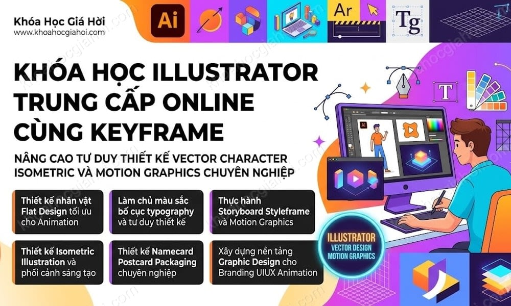 Khóa Học Illustrator Trung Cấp Online Cùng Keyframe