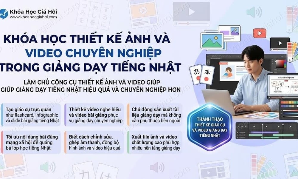 Khóa Học Thiết Kế Ảnh Và Video Chuyên Nghiệp Trong Giảng Dạy Tiếng Nhật