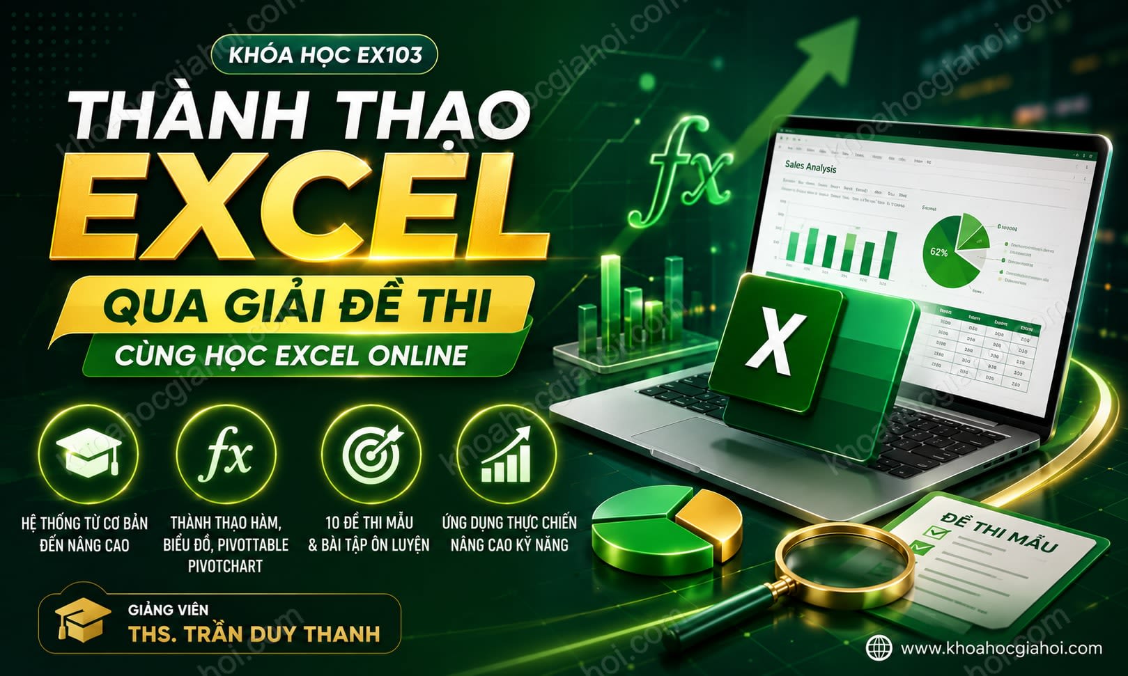 Thành Thạo Excel Qua Giải Đề Thi Cùng Học Excel Online
