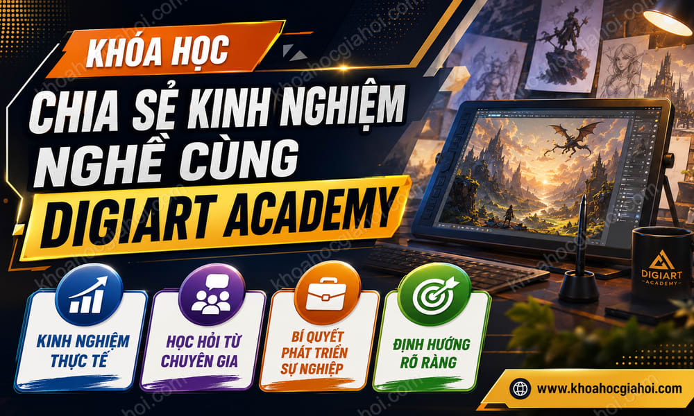 Khóa Học Chia Sẻ Kinh Nghiệm Nghề Cùng Digiart Academy