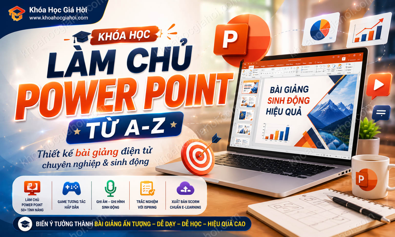 Khóa học Thiết kế bài giảng điện tử: Làm chủ Power Point từ A-Z