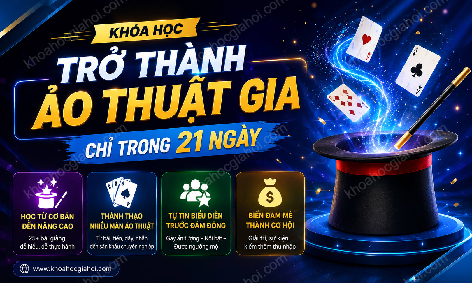 Khóa Học Trở Thành Ảo Thuật Gia Chỉ Trong 21 Ngày