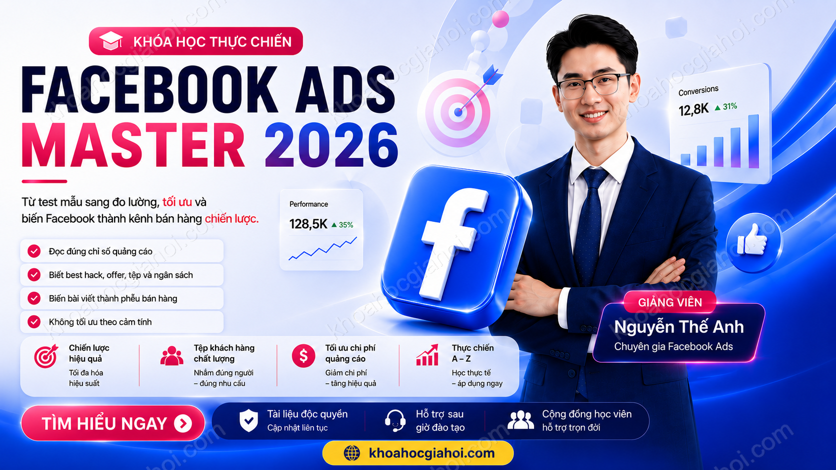 Khóa Học Thực Chiến Quảng Cáo Facebook Master Cùng Nguyễn Thế Anh Mới Nhất 2026