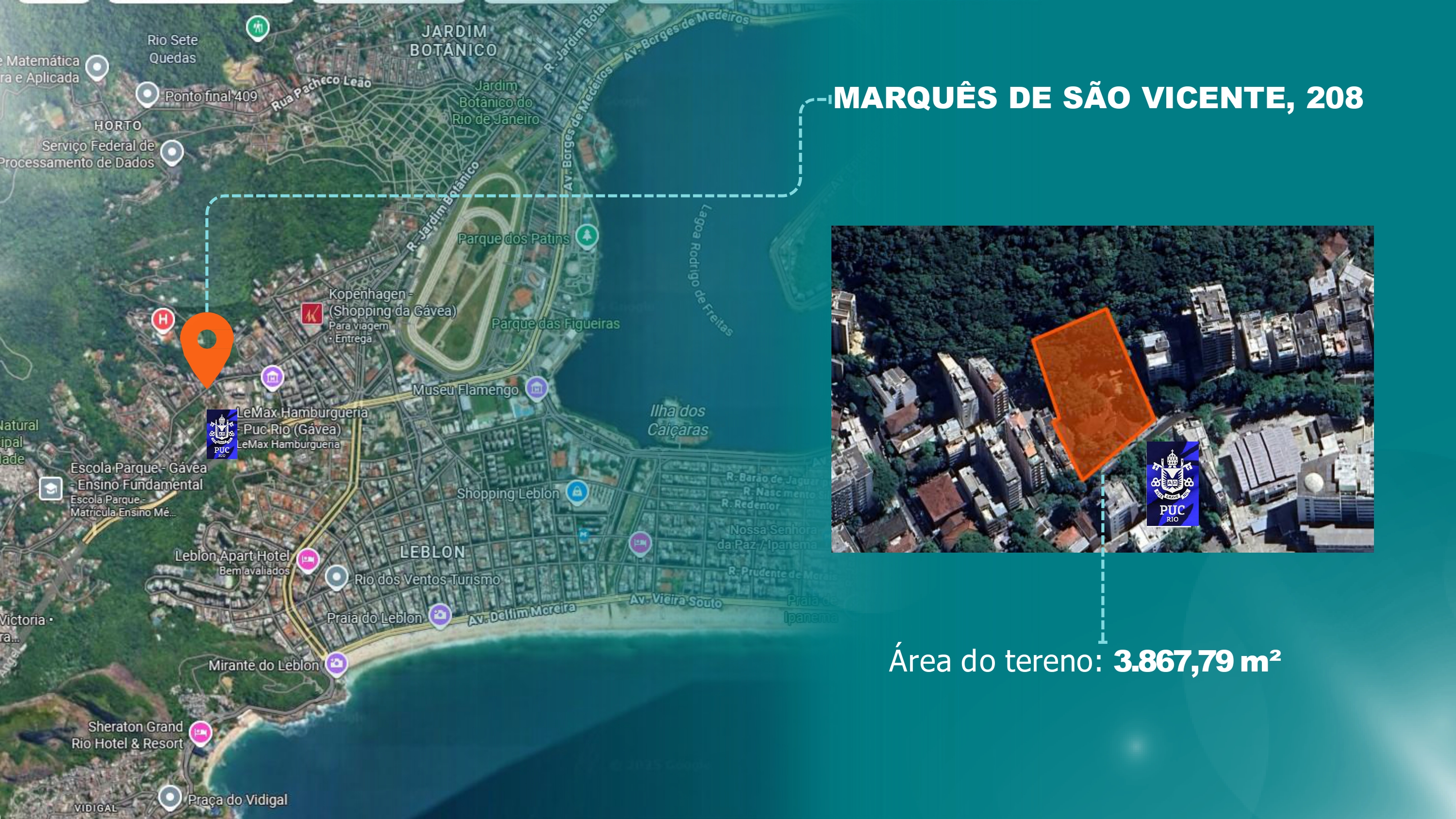 Mapa de Localização Gávea + Vida - Rua Marquês de São Vicente, 208