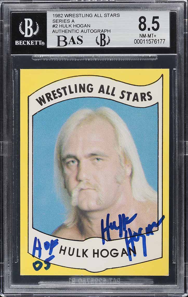 1982 Wrestling All Stars Series A Hulk Hogan AUTO #2 BAS BGS 8.5 NM-MT+