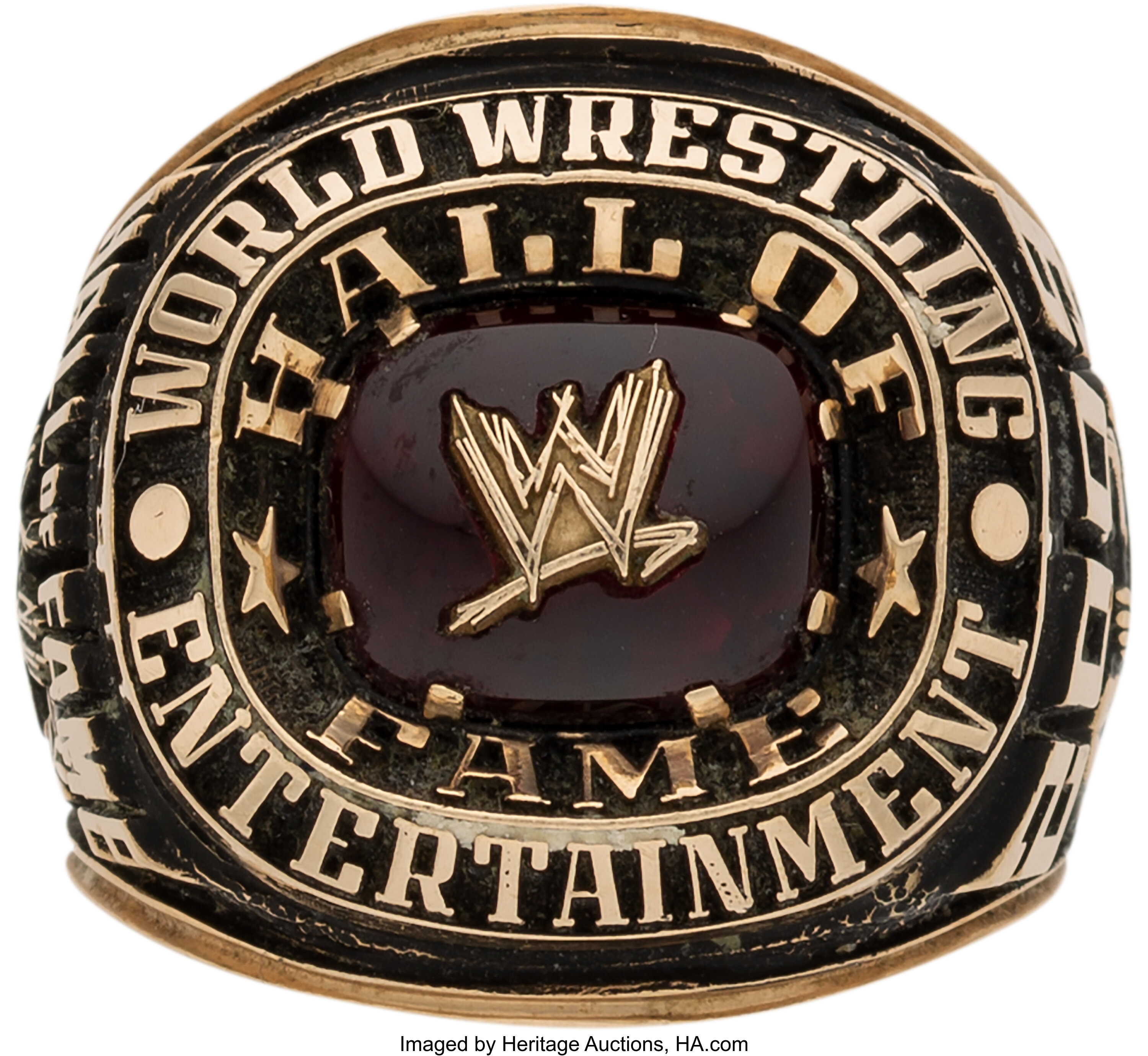 2009 World Wrestling Entertainment Hall of Fame Ring Presented to Dory Funk Jr. with Signed Ring Box from The Dory Funk Jr. 